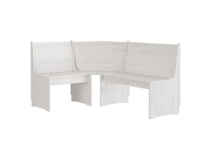 vidaXL Essbank Eckbank REINE 151 cm Weiß Massivholz Kiefer von vidaXL