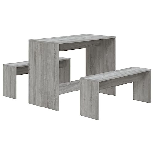 vidaXL Essgruppe 3-TLG. Sitzgruppe Esstisch Tisch Tischgruppe Bank Esszimmerbank Esszimmergruppe Esszimmergarnitur Tischset Grau Sonoma-Eiche Holzwerkstoff vidaXL Essgruppe 3-TLG. Sitzgruppe Esstisch Tisch Tischgruppe Bank Esszimmerbank Esszimmergruppe Esszimmergarnitur Tischset Grau Sonoma-Eiche Holzwerkstoff von vidaXL