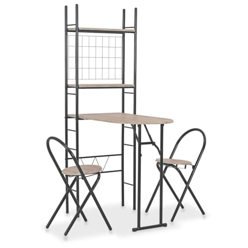 vidaXL Essgruppe mit Ablagefach Bartisch Tresentisch Küchentisch Bistrotisch Küchentheke Küchenbar Frühstückstheke Klappbar MDF Stahl vidaXL Essgruppe mit Ablagefach Bartisch Tresentisch Küchentisch Bistrotisch Küchentheke Küchenbar Frühstückstheke Klappbar MDF Stahl von vidaXL