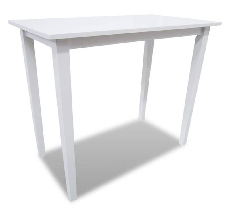 vidaXL Essgruppe, Stehtisch und 4 Barhocker Holz Weiß von vidaXL