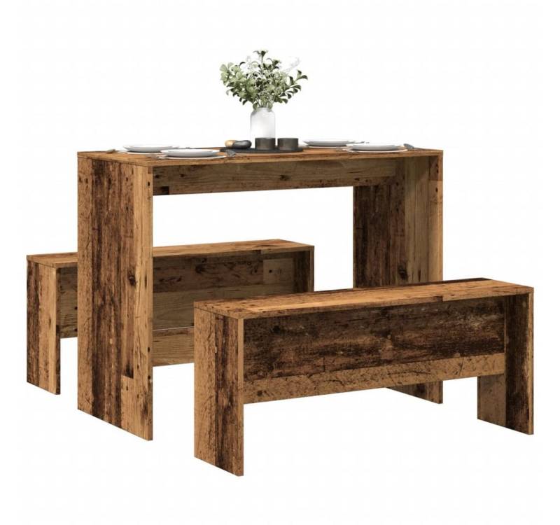 vidaXL Esstisch, 3-tlg. Esstisch und Bank Set Altholz-Optik Holzwerkstoff vidaXL Esstisch, 3-tlg. Esstisch und Bank Set Altholz-Optik Holzwerkstoff von vidaXL