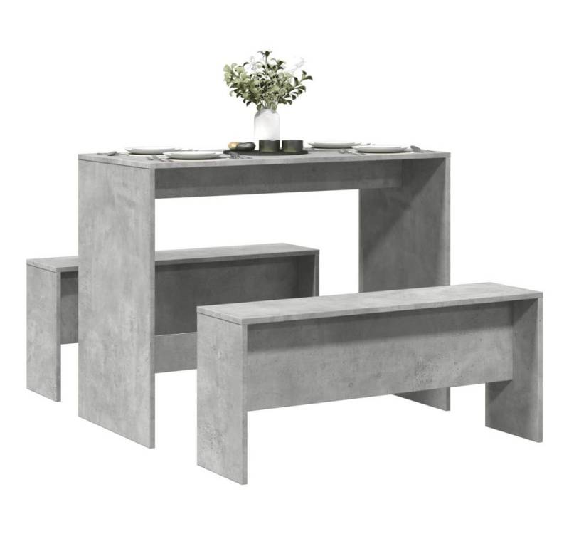 vidaXL Esstisch, 3-tlg. Esstisch und Bank Set Betongrau Holzwerkstoff vidaXL Esstisch, 3-tlg. Esstisch und Bank Set Betongrau Holzwerkstoff von vidaXL