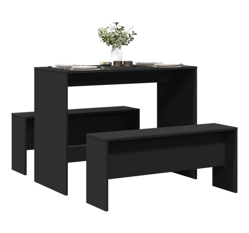 vidaXL Esstisch, 3-tlg. Esstisch und Bank Set Schwarz Holzwerkstoff vidaXL Esstisch, 3-tlg. Esstisch und Bank Set Schwarz Holzwerkstoff von vidaXL