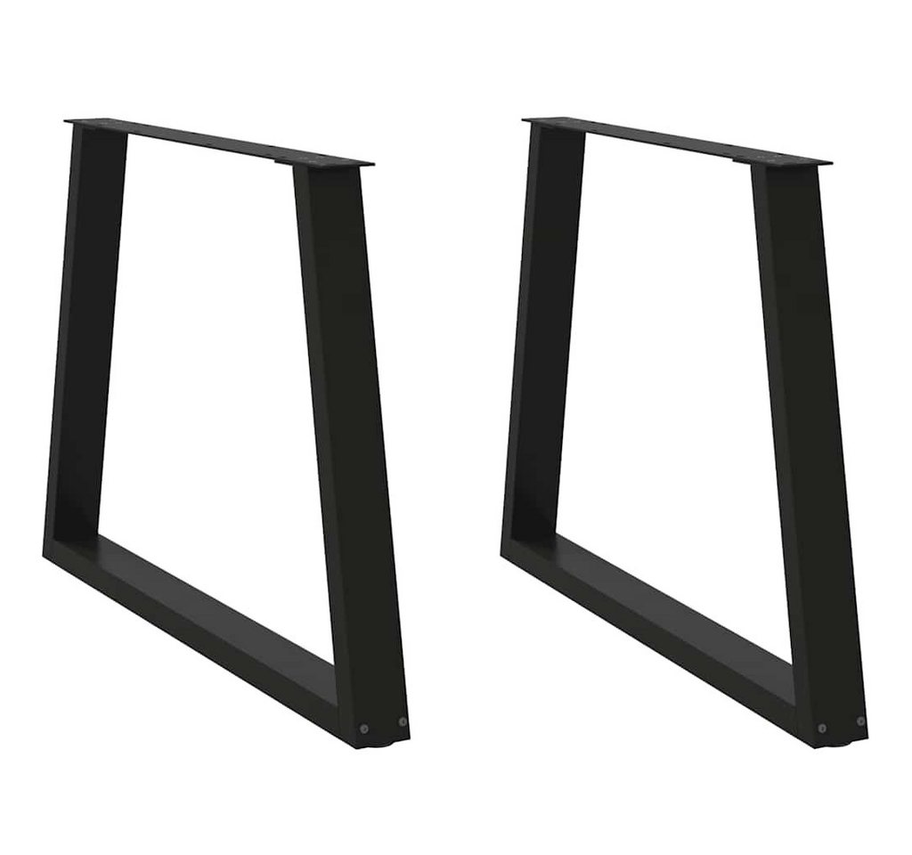 vidaXL Esstisch, Esstisch Beine V-Form 2 Stück Schwarz 100x(72-73,3) cm Stahl von vidaXL