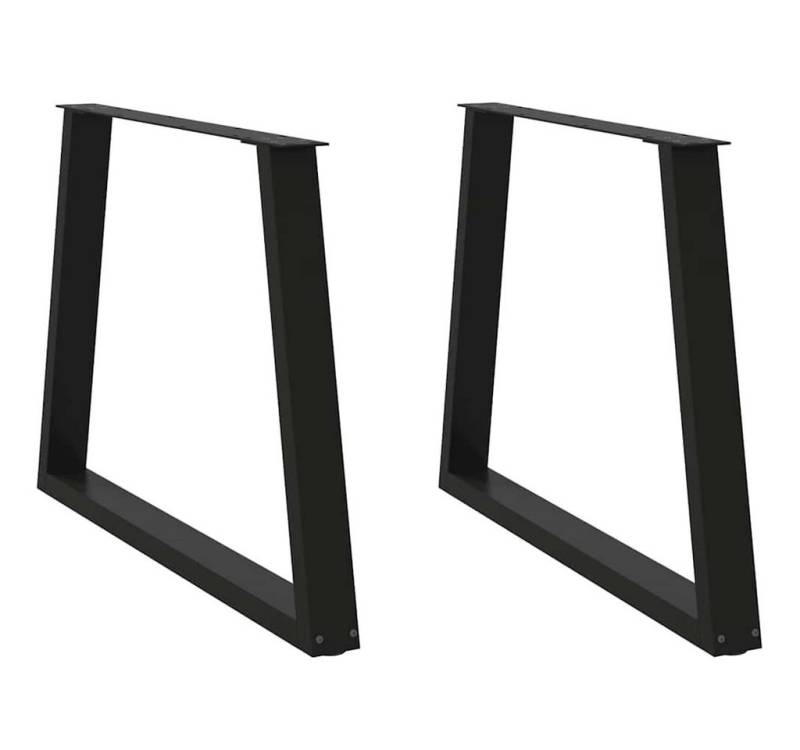 vidaXL Esstisch, Esstisch Beine V-Form 2 Stück Schwarz 100x(72-73,3) cm Stahl von vidaXL