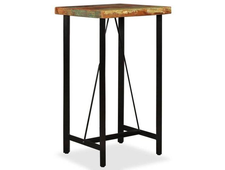 vidaXL Esstisch Bartisch Altholz Massiv 60x60x107 cm (1-St), braun, Braun von vidaXL