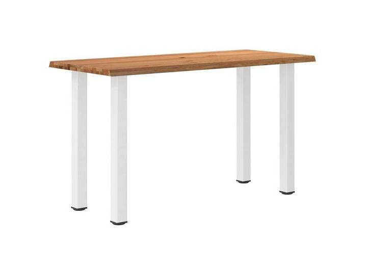 vidaXL Esstisch Bartisch mit Baumkanten 180x80x92cm Massivholz Eiche Rechteckig (1-St), weiß von vidaXL