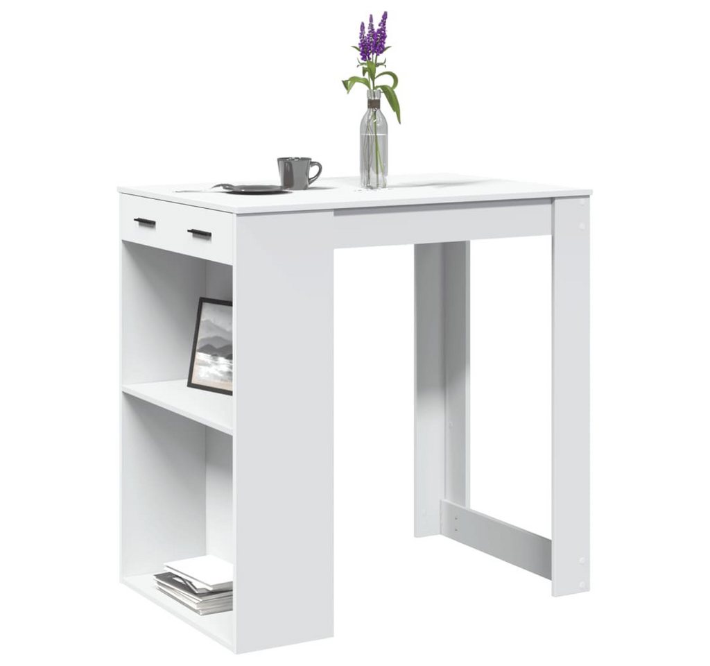 vidaXL Esstisch Bartisch Weiß 102x70x103,5 cm Spanplatte von vidaXL