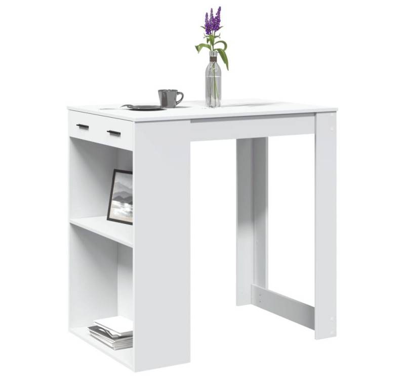 vidaXL Esstisch Bartisch Weiß 102x70x103,5 cm Spanplatte von vidaXL