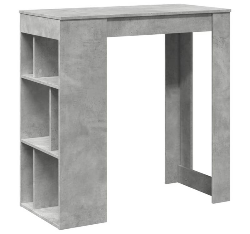 vidaXL Esstisch Bartisch mit Regal Betongrau 102x50x103,5 cm Holzwerkstoff (1-St) von vidaXL