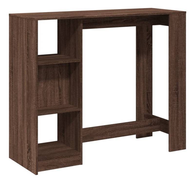 vidaXL Esstisch Bartisch mit Regal Braun Eiche 124x46x103,5 cm Holzwerkstoff (1-St) von vidaXL