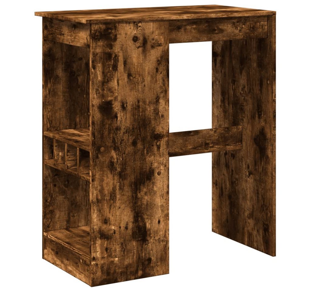 vidaXL Esstisch Bartisch mit Regal Räuchereiche 90x47,5x103,5 cm Holzwerkstoff (1-St) von vidaXL