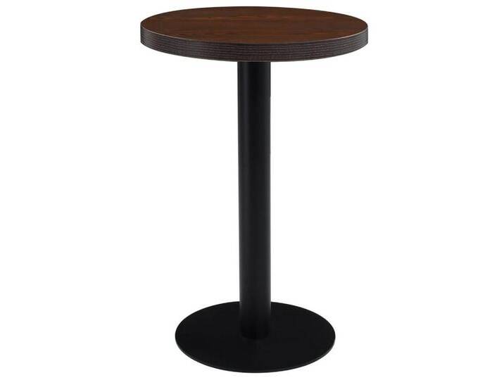 vidaXL Esstisch Bistrotisch Dunkelbraun 50 cm MDF (1-St), braun schwarz von vidaXL