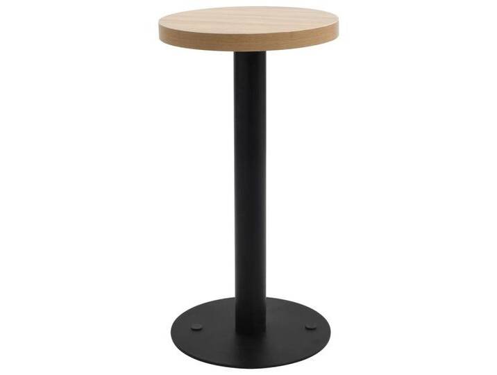 vidaXL Esstisch Bistrotisch Hellbraun 40 cm MDF (1-St), braun schwarz von vidaXL