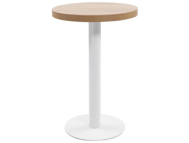 vidaXL Esstisch Bistrotisch Hellbraun 50 cm MDF (1-St), braun von vidaXL