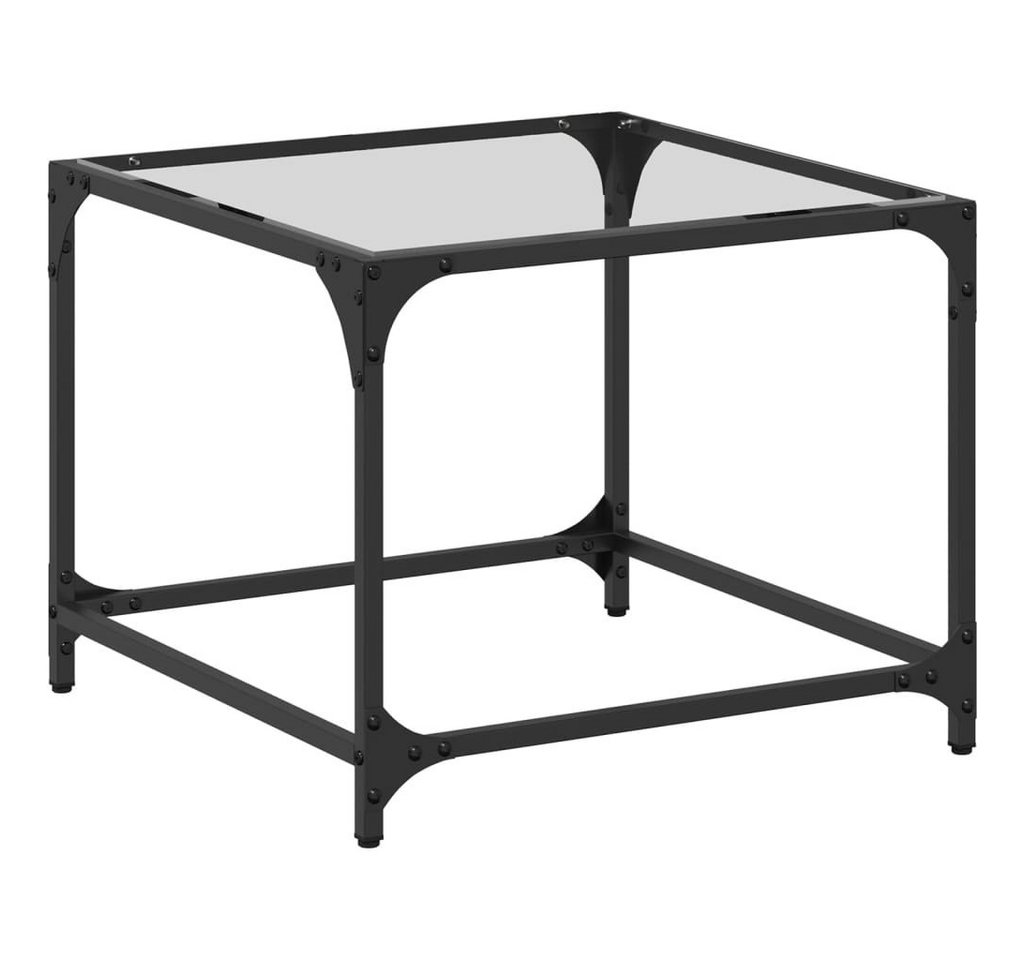vidaXL Couchtisch Couchtisch mit Glasplatte Transparent 50x50x40 cm Stahl vidaXL Couchtisch Couchtisch mit Glasplatte Transparent 50x50x40 cm Stahl von vidaXL