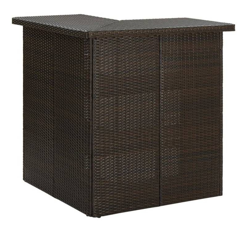 vidaXL Esstisch Eck-Bartisch Braun 100x50x105 cm Poly Rattan (1-St) von vidaXL