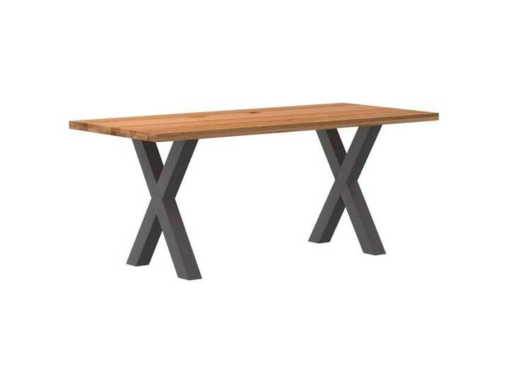 vidaXL Esstisch Esstisch Hellbraun 180x80x74 cm Massivholz Eiche Rechteckig (1-St), braun, Braun von vidaXL