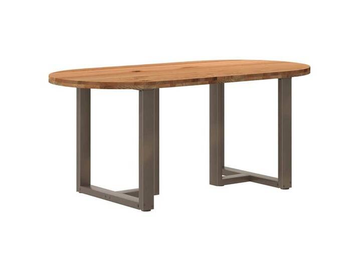 vidaXL Esstisch Esstisch Hellbraun 180x90x74 cm Massivholz Eiche Oval (1-St) von vidaXL