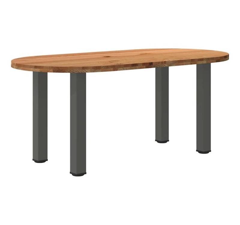 vidaXL Esstisch Esstisch Hellbraun 180x90x74 cm Massivholz Eiche Oval (1-St) von vidaXL