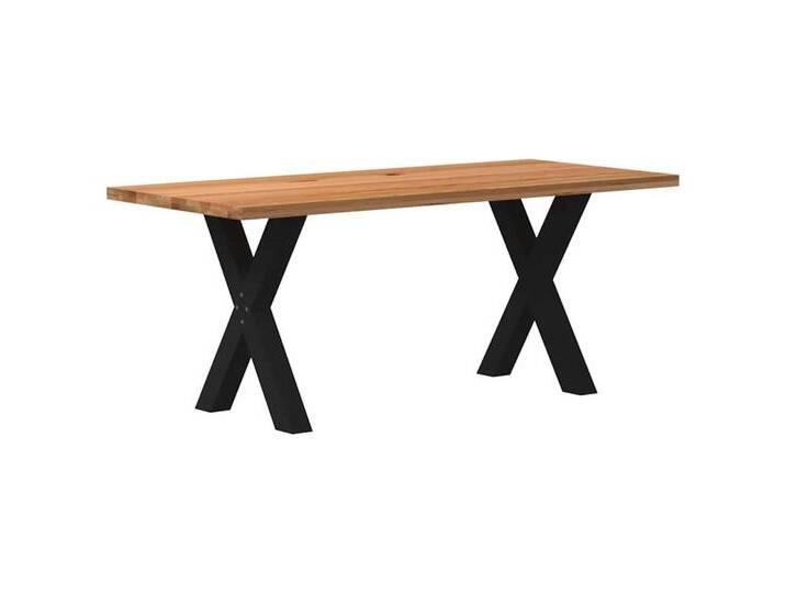 vidaXL Esstisch Esstisch mit Baumkanten 180x80x74cm Massivholz Eiche Rechteckig (1-St), braun, Braun von vidaXL