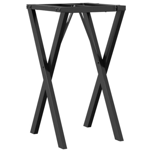 vidaXL Esstisch Gestell, Tischgestell in X-Form, Tischbein für Esstisch Beistelltisch, Tischkufen Tischfüße Tischunterstell, Gusseisen von vidaXL