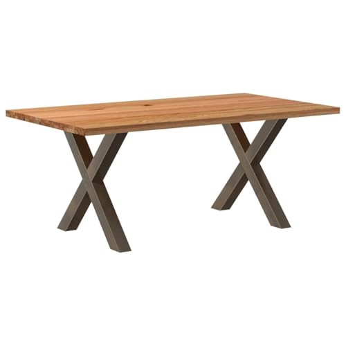 vidaXL Esstisch Hellbraun 180x100x74 cm Massivholz Eiche Rechteckig, Küchentisch, Restauranttisch, Tisch Restaurant, Esszimmertisch, Bistrotisch von vidaXL