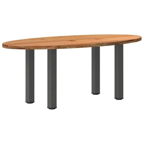 vidaXL Esstisch Hellbraun 200x100x74 cm Massivholz Eiche Oval, Küchentisch, Restauranttisch, Tisch Restaurant, Esszimmertisch, Bistrotisch vidaXL Esstisch Hellbraun 200x100x74 cm Massivholz Eiche Oval, Küchentisch, Restauranttisch, Tisch Restaurant, Esszimmertisch, Bistrotisch von vidaXL