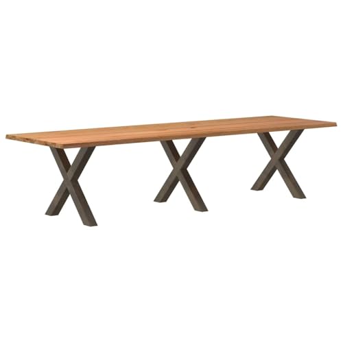vidaXL Esstisch Hellbraun 320x100x74 cm Massivholz Eiche Rechteckig, Küchentisch, Restauranttisch, Tisch Restaurant, Esszimmertisch, Bistrotisch von vidaXL
