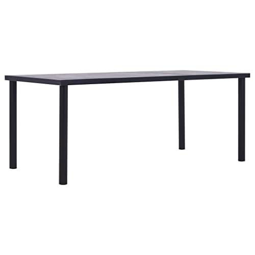 vidaXL Esstisch Küchentisch Esszimmertisch Speisetisch Tisch Esszimmer Küche Außenbereich Schwarz Betongrau 200x100x75cm MDF Metallrahmen vidaXL Esstisch Küchentisch Esszimmertisch Speisetisch Tisch Esszimmer Küche Außenbereich Schwarz Betongrau 200x100x75cm MDF Metallrahmen von vidaXL