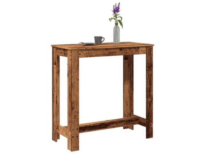 vidaXL Esstisch Stehtisch Bartisch Altholz-Optik 102x50x103,5 cm Spanplatte Rechteckig, braun von vidaXL