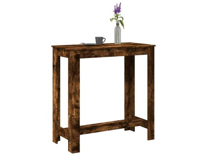 vidaXL Esstisch Stehtisch Bartisch Räuchereiche 102x50x103,5 cm Spanplatte Rechteckig, braun von vidaXL