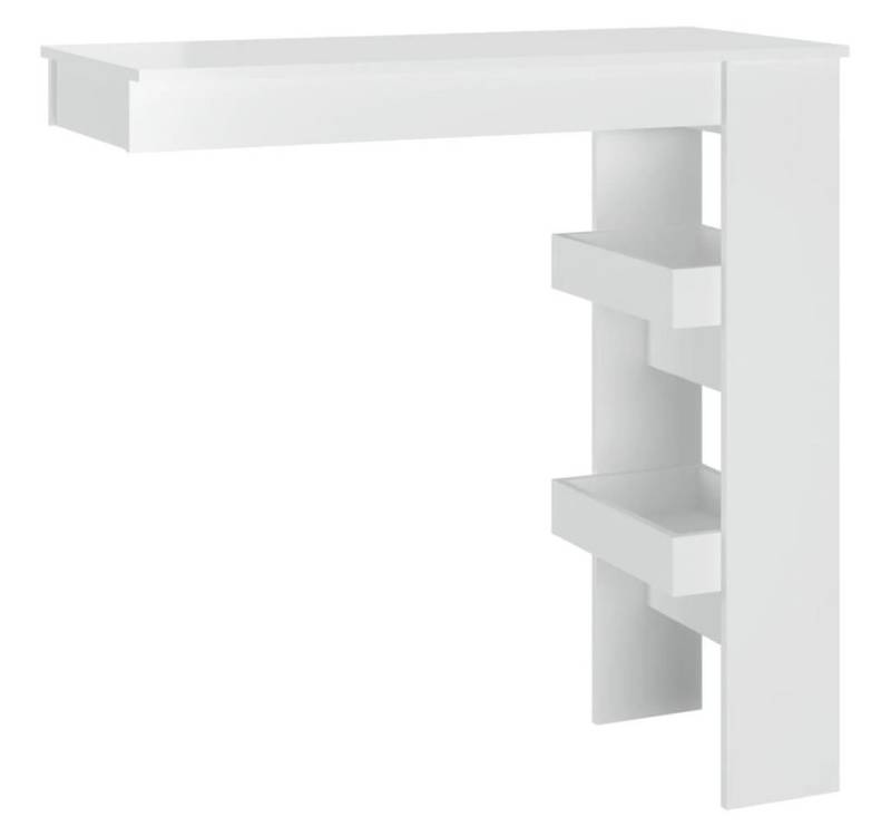 vidaXL Esstisch, Wand-Bartisch Hochglanz-Weiß 102x45x103,5 cm Holzwerkstoff vidaXL Esstisch, Wand-Bartisch Hochglanz-Weiß 102x45x103,5 cm Holzwerkstoff von vidaXL
