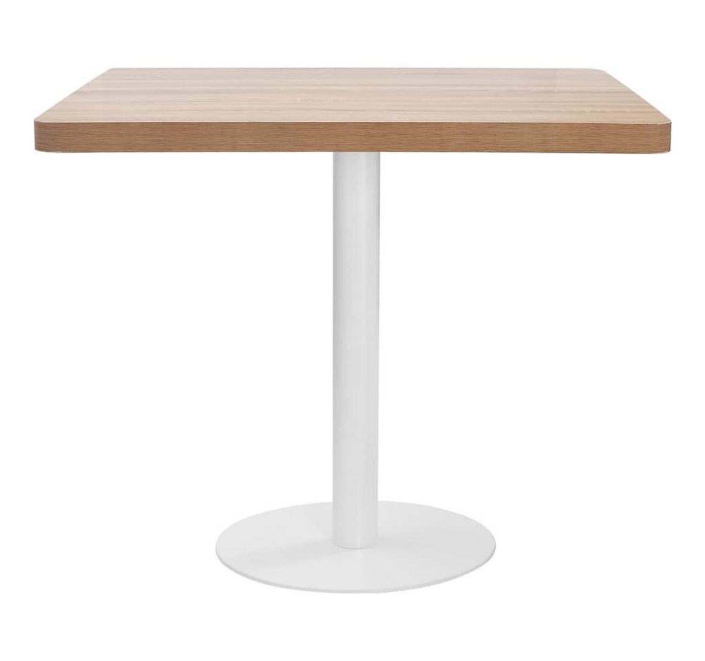 vidaXL Esstisch, Bistrotisch Hellbraun 80x80 cm MDF von vidaXL