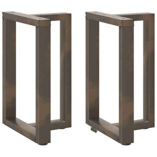 vidaXL Esstischbeine T-Form 2 Stk. Naturstahl 60x35x(72-73) cm Stahl, Tischbein, Tischbein Metall, Esstischbein, Möbelbein, Schreibtischbein von vidaXL
