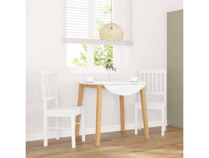 vidaXL Esszimmerstuhl, Esszimmerstühle 2 Stk. Weiß Massivholz Gummibaum vidaXL Esszimmerstuhl, Esszimmerstühle 2 Stk. Weiß Massivholz Gummibaum von vidaXL