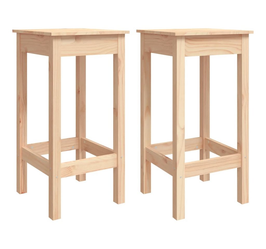 vidaXL Esszimmerstuhl Barstühle 2 Stk. 40x40x78 cm Massivholz Kiefer (2 St) von vidaXL