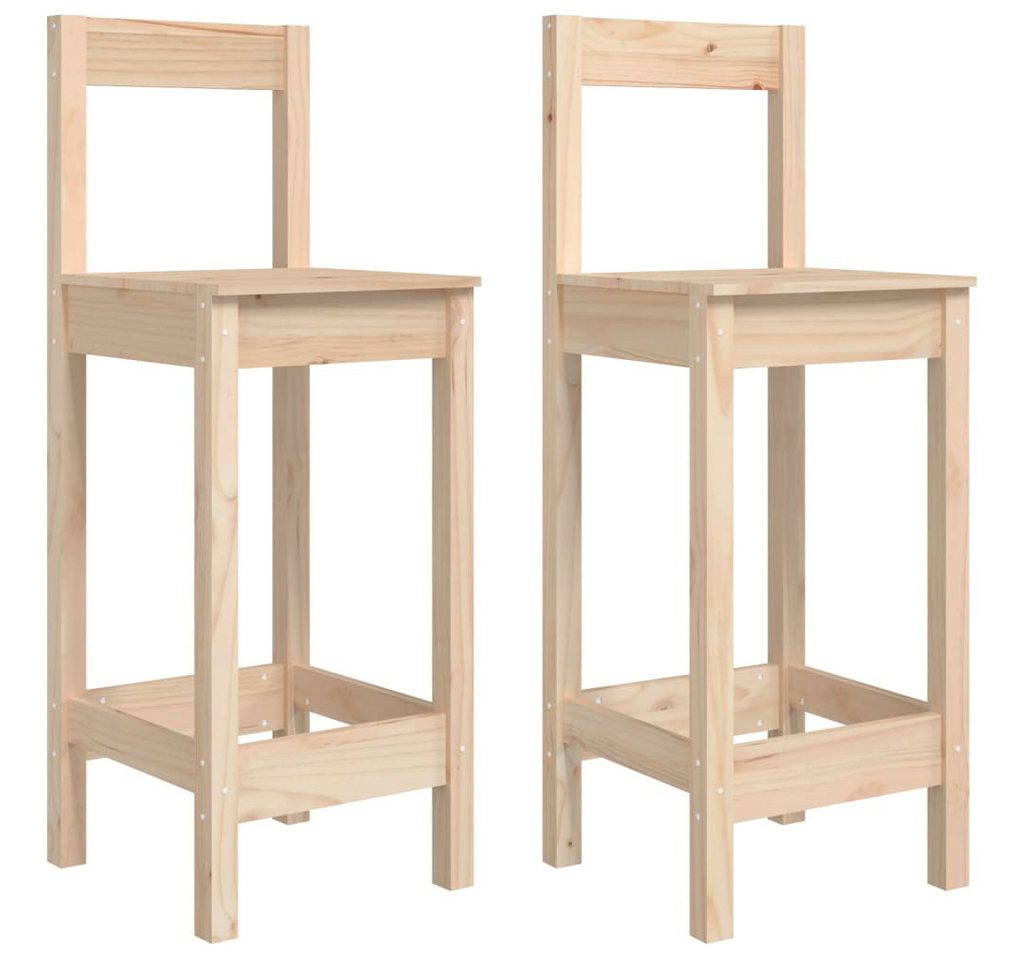 vidaXL Esszimmerstuhl Barstühle 2 Stk. 40x41,5x112 cm Massivholz Kiefer (2 St) von vidaXL
