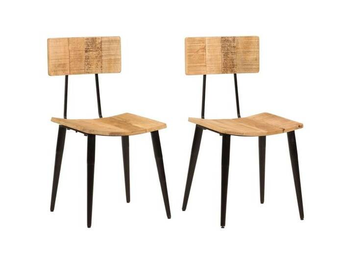 vidaXL Esszimmerstuhl Esszimmerstühle 2 Stk. 44x40x80 cm Massivholz (2 St), braun, Holz, Braun von vidaXL