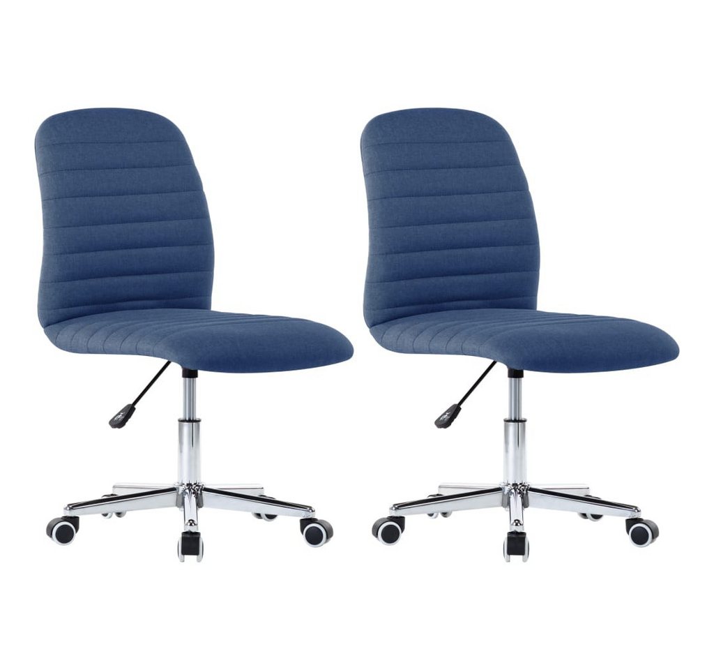 vidaXL Esszimmerstuhl Esszimmerstühle 2 Stk. Blau Stoff (2 St) von vidaXL