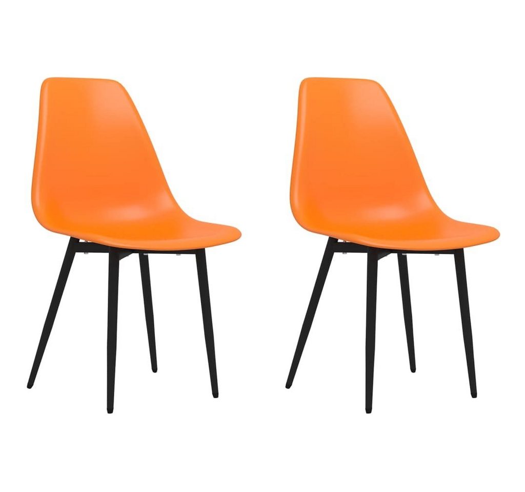 vidaXL Esszimmerstuhl Esszimmerstühle 2 Stk. Orange PP (2 St) von vidaXL