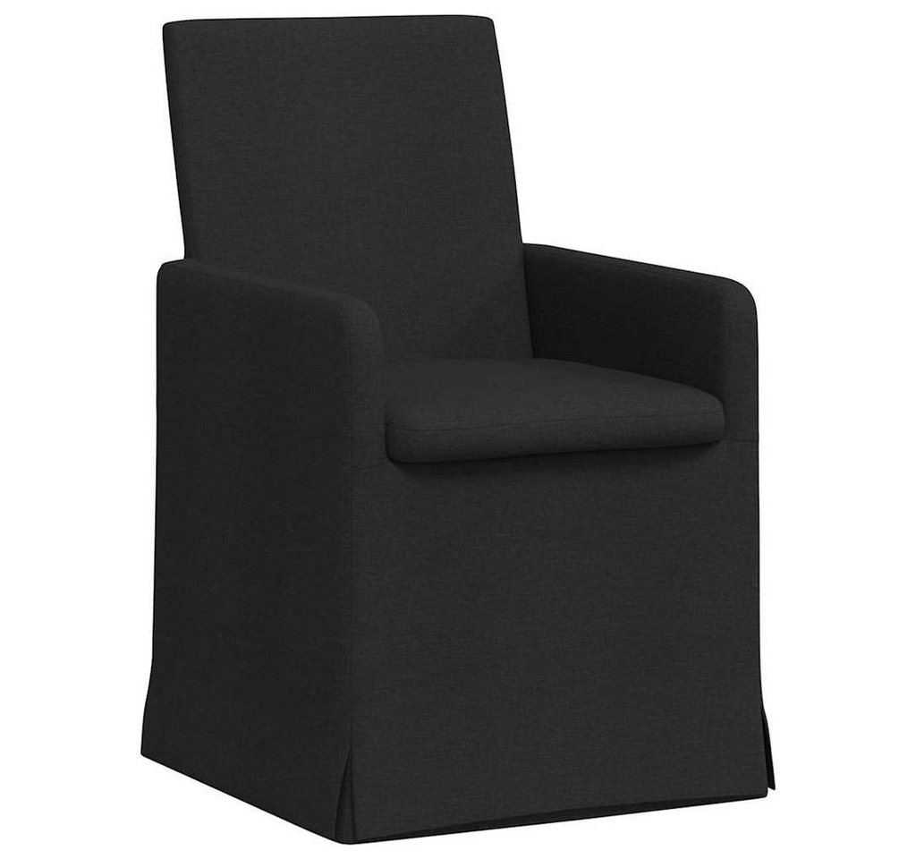 vidaXL Esszimmerstuhl Esszimmerstühle 2 pcs Schwarz 57 x 67 x 95 cm Stoff (2 St) von vidaXL