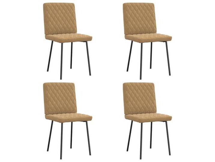 vidaXL Esszimmerstuhl Esszimmerstühle 4 Stk. Braun Samt (4 St), braun von vidaXL