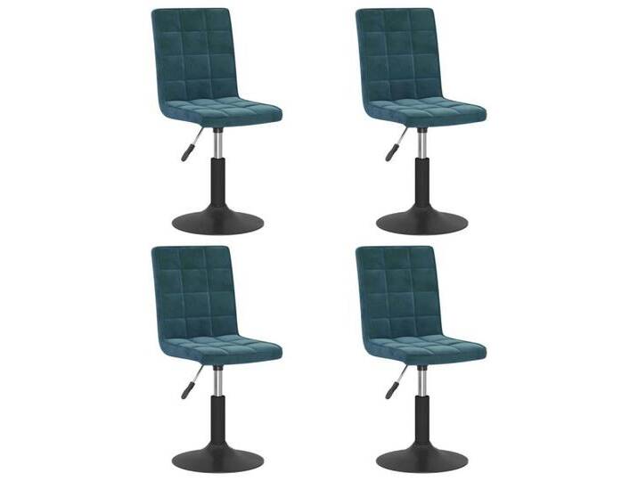 vidaXL Esszimmerstuhl Esszimmerstühle 4 Stk. Drehbar Blau Samt (4 St), blau von vidaXL