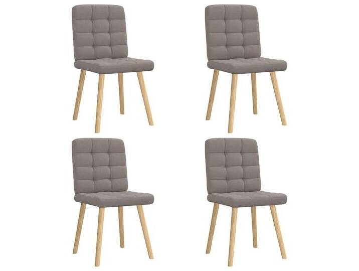 vidaXL Esszimmerstuhl Esszimmerstühle 4 Stk. Taupe Stoff (4 St), Gewebe, Taupe von vidaXL