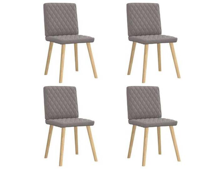 vidaXL Esszimmerstuhl Esszimmerstühle 4 Stk. Taupe Stoff (4 St), Gewebe von vidaXL