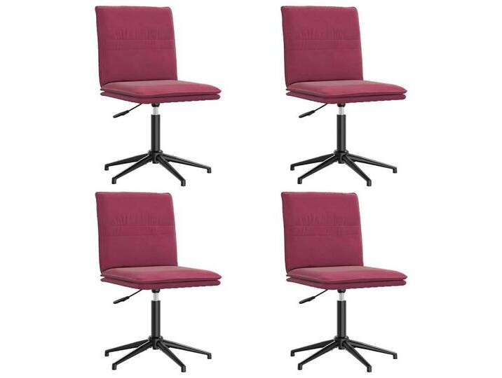 vidaXL Esszimmerstuhl Esszimmerstühle 4 Stk. Weinrot Samt (4 St), rot, Samt, Rot von vidaXL