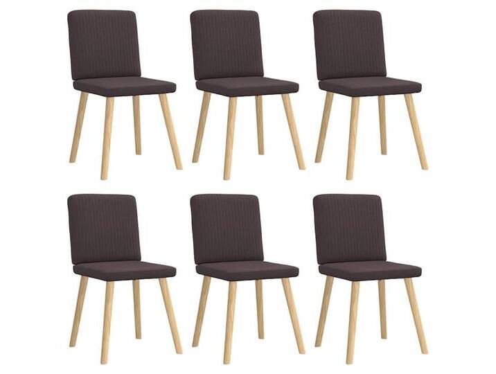 vidaXL Esszimmerstuhl Esszimmerstühle 6 Stk. Dunkelbraun Stoff (6 St), braun, Gewebe, Braun von vidaXL