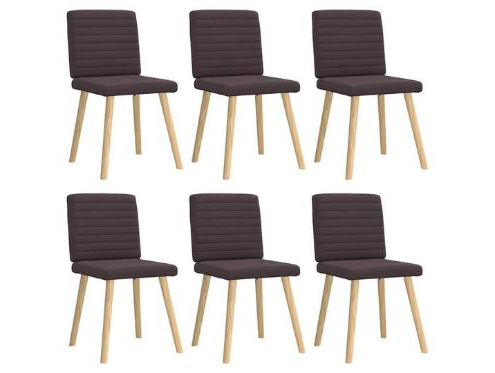 vidaXL Esszimmerstuhl Esszimmerstühle 6 Stk. Dunkelbraun Stoff (6 St), braun, Gewebe, Braun von vidaXL