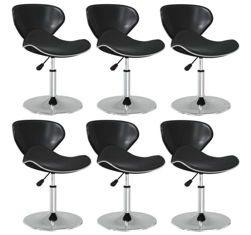 vidaXL Esszimmerstuhl Esszimmerstühle 6 Stk. Schwarz Kunstleder (6 St) von vidaXL